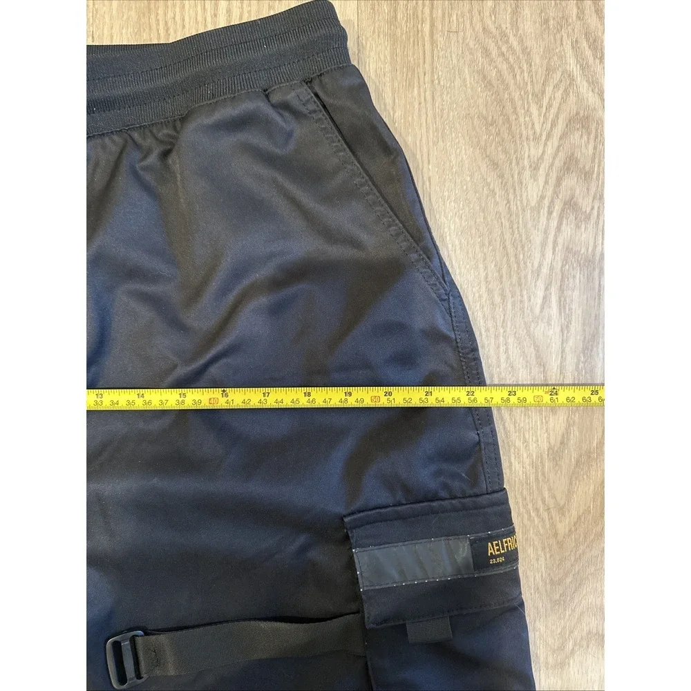 Aelfric Eden Mens Black Land Combat Cargo Jogger Pants Tactical Streetwear Sz XL